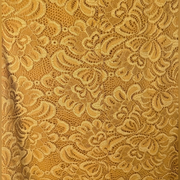 🌼 Liberty Love Mustard Lace Sleeveless Swing Dress – XL Golden Goddess Vibes - Picture 3 of 8